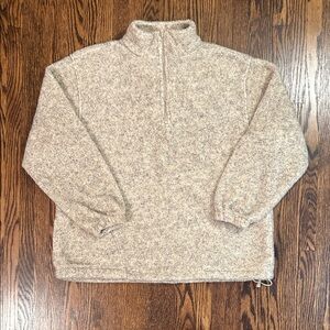 Vintage 90s Deep Pile Fleece Quarter Zip Sweater